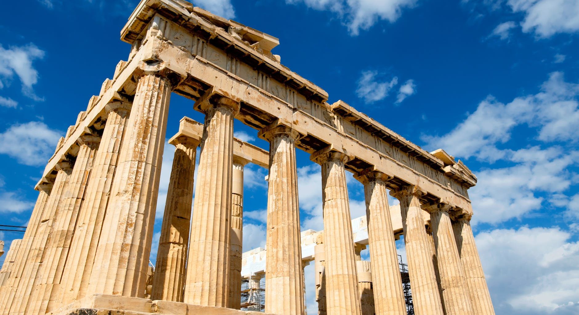 low angle photograph of the parthenon during daytime
