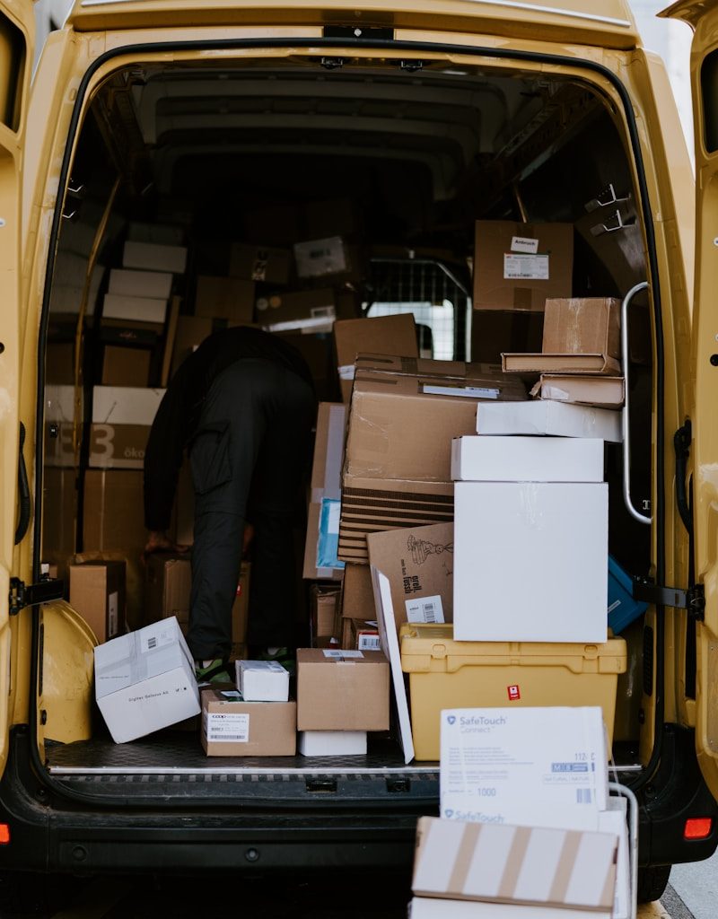 brown cardboard boxes on brown cardboard box