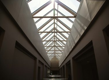 landscape photography of white hallway